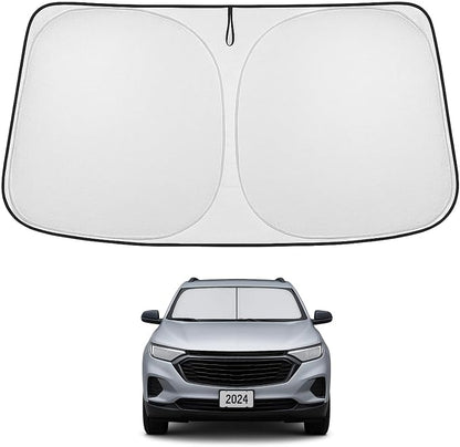 Proadsy 2026 Upgrade Front Windshield Sun Shade Foldable Sun Shade Protector Custom Fit 2018-2025 Equinox Accessories