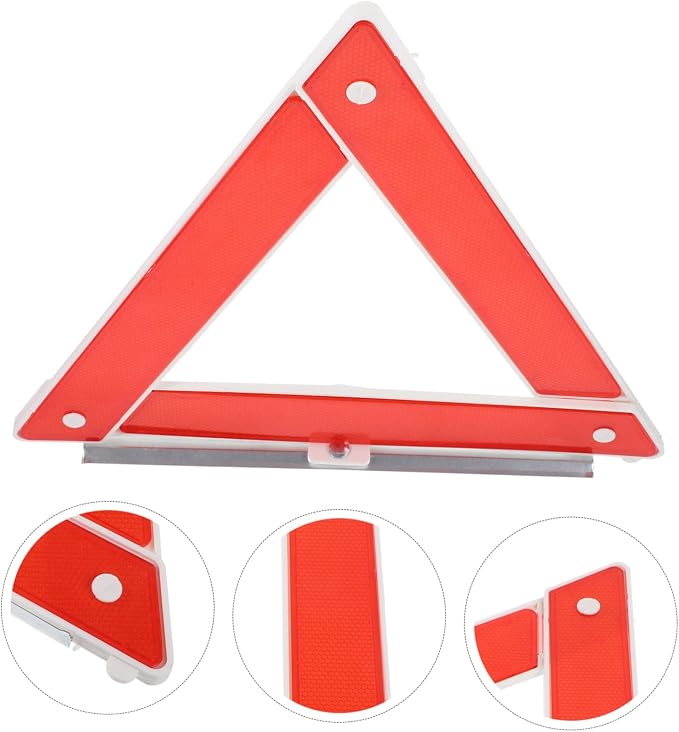 Ciieeo Triangle Warning Sign Kit Portable Triangle for Emergency Situations Durable Construction for Roadside Parking Traffic Safety