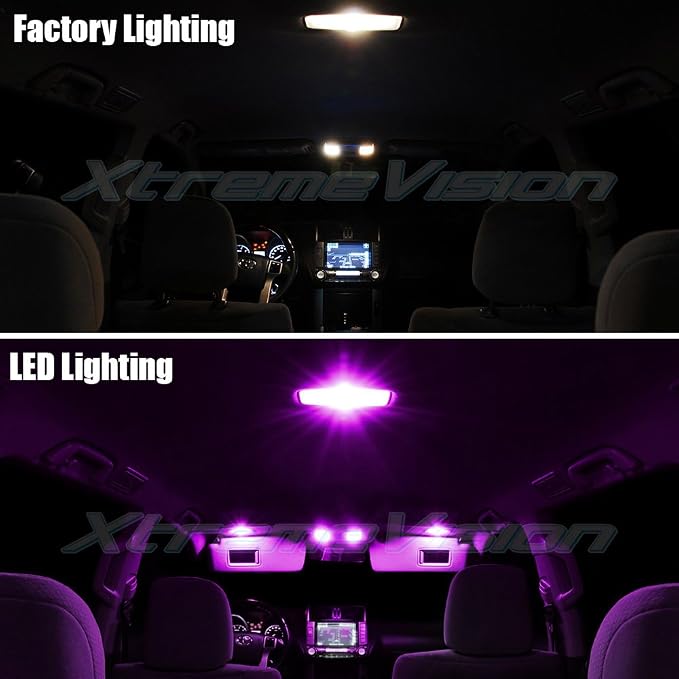 XtremeVision Interior LED for Lexus LS460 LS600h 2007-2014 (13 Pieces) Pink Interior LED Kit + Installation Tool