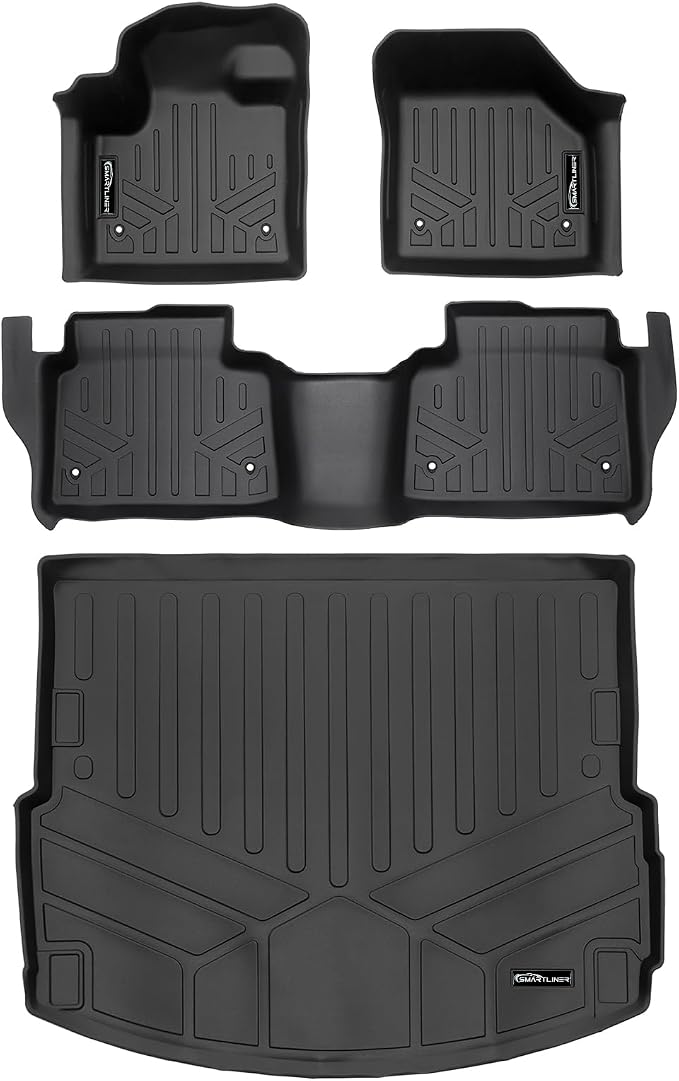 SMARTLINER All Weather Protection Custom Fit 2 Row Floor Mats and Cargo Liner Set Compatible with 2020-2025 Land Rover Discovery Sport