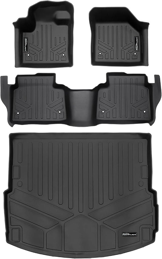 SMARTLINER All Weather Protection Custom Fit 2 Row Floor Mats and Cargo Liner Set Compatible with 2020-2025 Land Rover Discovery Sport