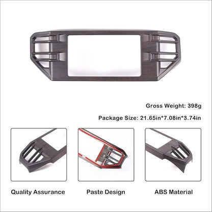 Aunginsy Center Console Air Outlet Trim Cover Compatible with Toyota Tundra/Sequoia 2022-2026, Air Conditioning A/C Vent Panel Large Frame Decorative Cover Protector ABS Accessories, For 8-inch Screen