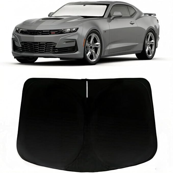 Windshield Sun Shade for 2016-2025 Chevrolet Chevy Camaro, Car Front Window Sunshade with 240T Sun Visor Protector Blocks UV Rays Heat Sun Shield Accessories