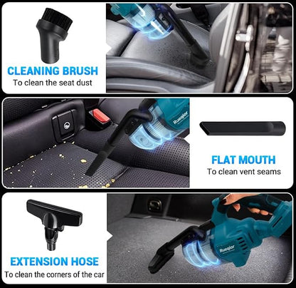 Cordless Vacuum Compatible with Makita 18V Battery, Handheld Vacuum Cleaner for Home Car Hardwood Floor Carpet, Portable Shop Vacuum with Washable HEPA Filter(Tool Only)