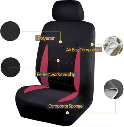 Flying Banner Car Seat Covers Front Seats Rear Bench Polyester car seat Protectors Easy installations Rear Bench Split Classic Man Lady Truck