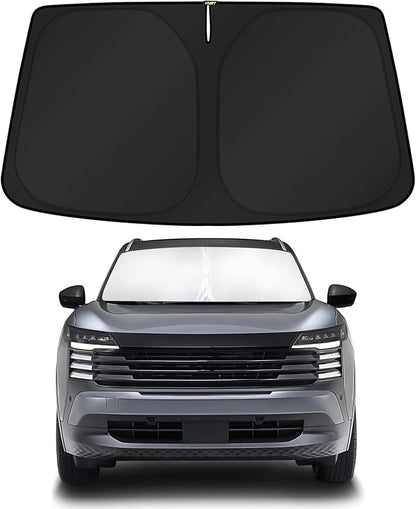 KUST Windshield Sun Shade for Chevy Chevrolet Equinox EV 2024-2025 2026 Custom Fit Sunshade Foldable Sun Protectors Interior Accessories Blocks UV Rays