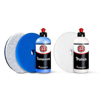 Adam's Polishes 2-Step Polishing System 12oz Combo - Silicone-Free, Body Shop Safe Formula - Quick, Professional Correcting and Polishing for Clear Coat, Gel Coat, Etc. (6.5 Kit)