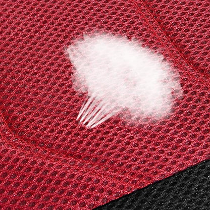 Pariiaotin 3D Air Mesh Car Seat Cover Front Sets Washable and Breathable Premium Cloth Automotive Vehicle Seat Covers for Cars Interior, Universal Fit for Most Cars, Sedan, Truck, SUV(Black/Red)