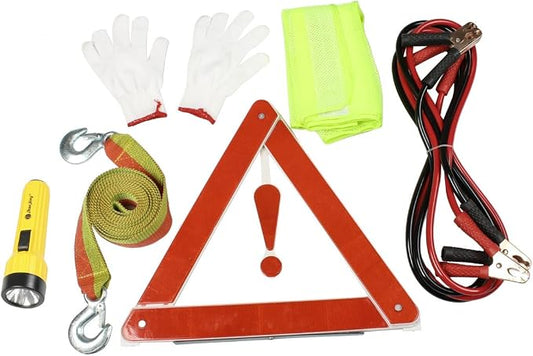 Ruilogod Towing Rope Bootster Cable Torch Glove Reflective Vest Car Emergency Kit (id: 2f6 60f 308 935 90f