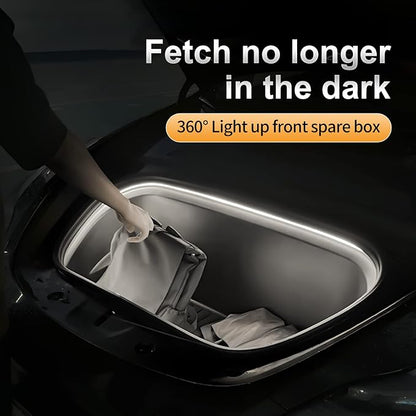 Frunk LED Light Strip for Tesla Model 3 2018 2019 2020 - Waterproof & Easy Installation Interior Lighting Bar with Flexible Silicone, Frunk Ambient Lighting Accessories (DC 15V, Cool White)