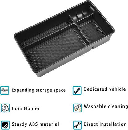 EDBETOS Altima Center Console Organizer Compatible with 2019-2023 2024 2025 2026 Nissan Altima Accessories S/SV/SR/SL/Platinum, ABS Plastic Armrest Box Insert Tray Armrest Storage Box, Black