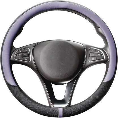 COFIT 15 Inch Steering Wheel Cover, Microfiber Leather, Purple | Non-slip Breathable Auto Universal Steeringwheel Protector Wrap Suit for 14.5-15 inch, Automotive Interior Accessories