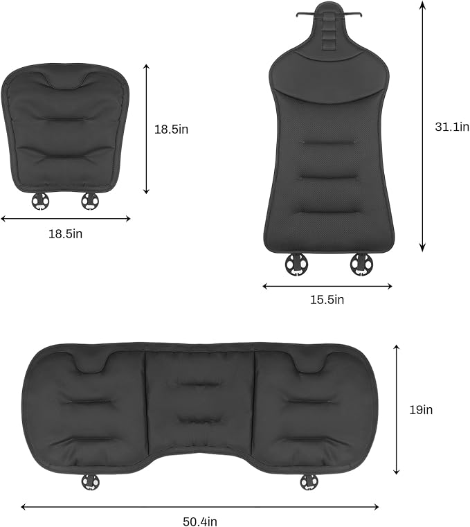 1 Car Seat Cushion for Car,Pu Nappa Leather with Breathable Memory Cotton Core Filling & Non-Slip Sole,Water Proof,Car Seat Cushions for Driving&Office Chair(Car Seat Cushion With Back Support Pillow)