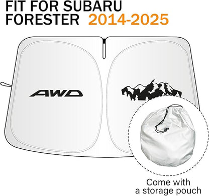 for Subaru Forester Sun Shade 2014-2025 2026, Car Front Window Covers Sun Visor Protector, Foldable Blocks UV Rays Windshield Sunshade for Subaru Forester Accessories