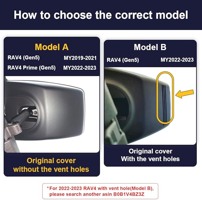 Fitcamx Front 2K+Rear 1080P Dash Cam Adapts for Toyota RAV4 2019-2021 (Model A, No Vents) & Prime Plug-in Hybrid, OEM Look, Dual HD Video, WiFi & APP, Loop Recording, G-Sensor, Easy to Use, 64GB Card