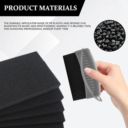 Tire Dressing Applicator, Tire Shine Applicator, Wheel Waxing Wipe Polishing Sponge with Lid, Car Accessories Reusable Wheel Detailing Foam Fit for Vehicle Waxing Polishing Cleaning (Gray)