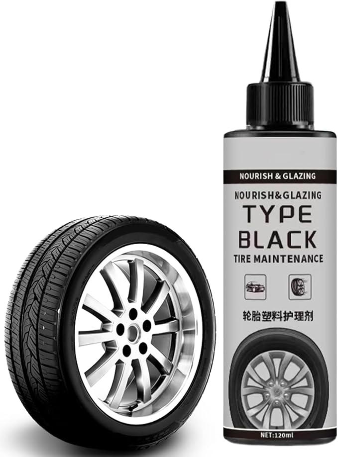 Genérico Car Tire Coating Agent – 120ml Anti-Stain – Tire Shine Restorer Spray | for Professional Drivers & Leading Drivers Garage Van Sedan