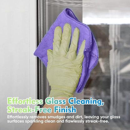 HOMEXCEL Purple Microfiber Cleaning Cloth 12 Pack 12.5 x 12.5 Inch Microfiber Towels for Cars Ultra Absorbent Cleaning Rags Lint Free Cleaning Towels for Household Kitchen, Window Car