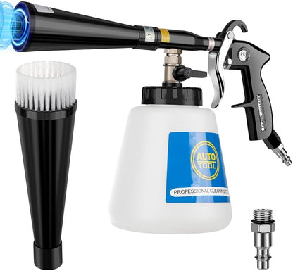Car Cleaning Gun,High-Pressure Air Blow Gun,Air Cleaning Gun,Air Blow Gun with 2 Set Nozzles &1L Liquid Bottle,Works with Air Compressor,Pro Auto Detailing Tool for Deep Cleaning Interiors & Exteriors