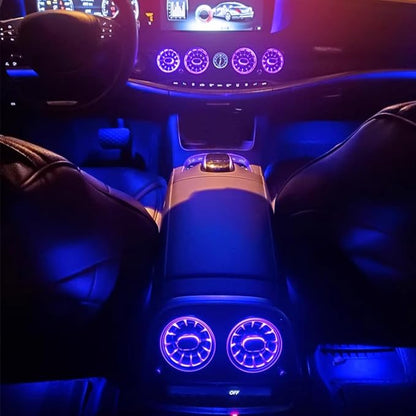 7 Colors Air Vent Ambient Light Fits for Mercedes Benz W222 S-Class 2014-17 | W222 ambient light led ac vents, Sync with car's factory ambient lighting, Complete your cabin's luxury feel, 8 air vent glow