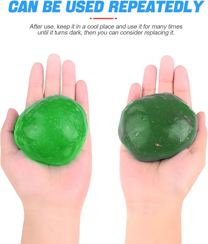 Cleaning Gel for Car, Auto Detailing Slime Mud, Putty Cleaner Dust Removal, Vehicle Interior Soft Glue Cleaning Tools Kit, Car Accessories for Cleaning Air Vents, Keyboard, PC, Laptops (Green)