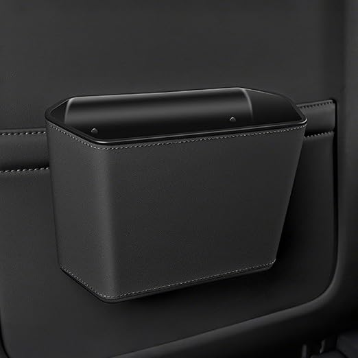 Car Trash Can with Hanging Hook,Portable Leakproof Car Trash Bin for Cars,SUV & Truck,Multipurpose Automotive Garbage Storage Can for Vehicles,Large Capacity,Waterproof,Easy to Clean (Black)