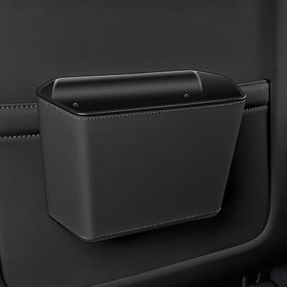 Car Trash Can with Hanging Hook,Portable Leakproof Car Trash Bin for Cars,SUV & Truck,Multipurpose Automotive Garbage Storage Can for Vehicles,Large Capacity,Waterproof,Easy to Clean (Black)