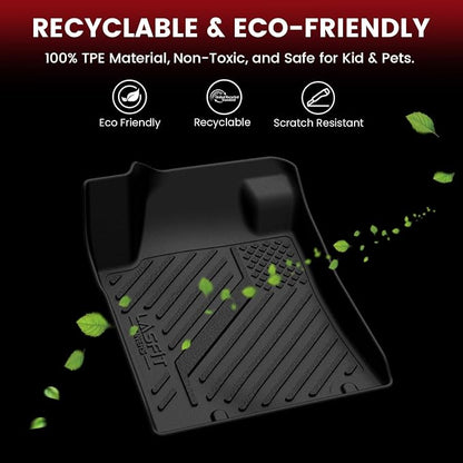 LASFIT Floor Mats for Nissan Altima 2018 2017 2016 2015 2014 2013, All Weather TPE Custom Fit Floor Liners with Full Set Car & Trunk Mats Accessories, Black