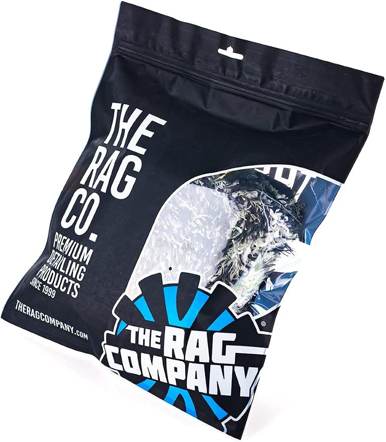 The Rag Company – The Cyclone Ultra Wheel Mitt – Perfect for Wheels, Grills, and Tight Areas; Proprietary Microfiber Blend; Easily Releases Contaminates Upon Rinsing, 6in x 7in, Black/Grey (2-Pack)
