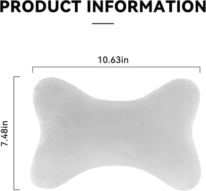 Car Headrest Pillow, Soft Comfortable Memory Foam Automotive Neck Pillow Cushion for Neck Pain Pressure Relief, Universal Fit (Gray)