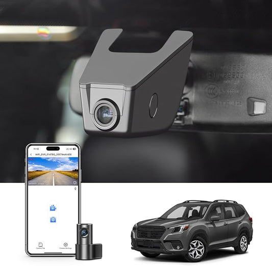 Front 4K & Rear 1080P Dash Cam Custom fit for Subaru Forester 2016-2024 & Fits 2025 Forester Wilderness only (Model A), Base Limited Premium Sport Touring etc, UHD 2160P Video,App & WiFi, 128GB Card
