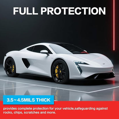 Gloss White Carbon Fiber Vinyl Wrap with Nano Air Release Technology,Anti-Wrinkle - Premium Paint Protection Film Roll for Car (Gloss White, 10ft x 5ft)