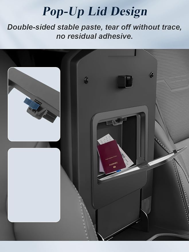 BIBIBO for 2026 Honda Passport Accessories Center Console Organizer for 2026 Honda Passport Armrest Hidden Storage Box Secret Compartment Insert Tray 2026 Passport Console Glove Pallet Organizer