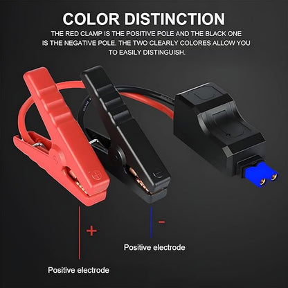 Osilly Car Jump Starter Clamps, 12V Automotive Portable Emergency Booster Jumper Starter Booster Clamp Cables, EC5 Connector Replacement Alligator Clip, Universal for Vehicle, SUV, Truck, RV