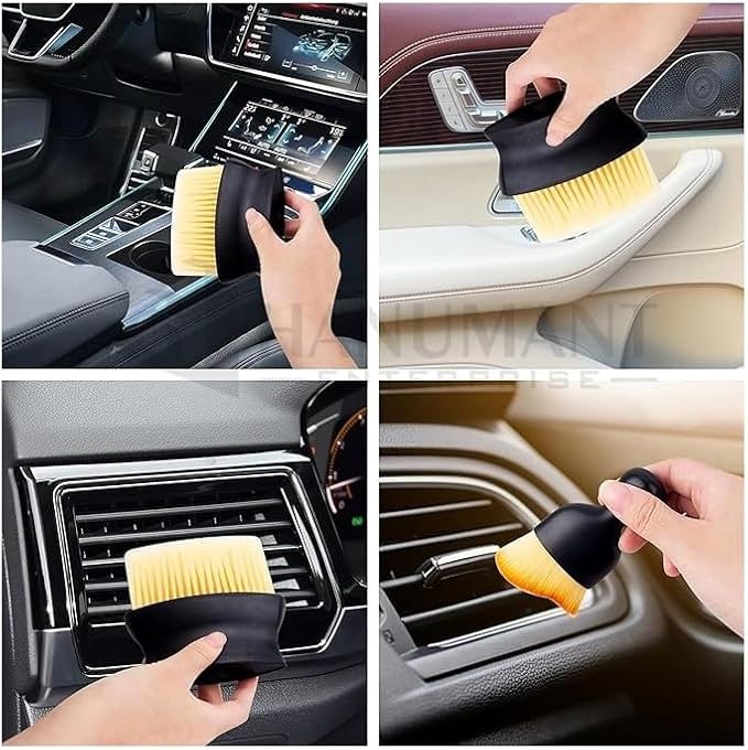 Car Interior Cleaning Brush Combo | 2 Pcs Pack | AC Vent Brush | Scratch Free Car Duster | Multifunctional Car Brush for Cleaning Car Interior, PC, Laptop, Keyboard