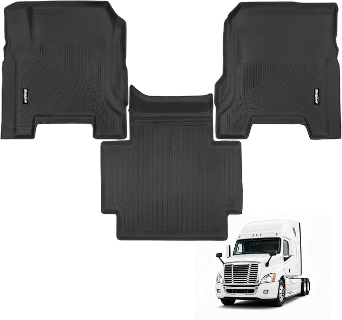 Floor Mats for Volvo VNL 760 860 (2019-25),VHD New (2019-25),VNR (2019-25), All Weather TPE Protector for Volvo VNL Accessories