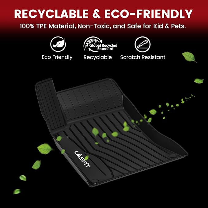 LASFIT Floor Mats for Mercedes Benz CLA 2014-2019 & GLA 2015-2020 250/45 AMG, All Weather TPE Custom Fit Car Mats for Mercedes CLA & GLA Floor Liners, 1st & 2nd Row Set, Black
