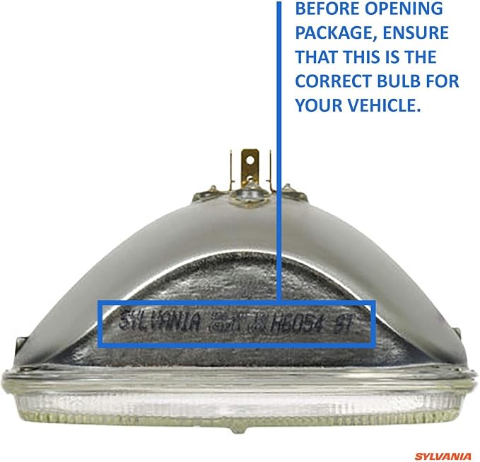 SYLVANIA - H6054 SilverStar Sealed Beam Headlight - High Performance Halogen Headlight Replacement (142x200), Brighter & Whiter Light for Added Clarity Down Road and Sideroad, (Contains 1 Bulb)