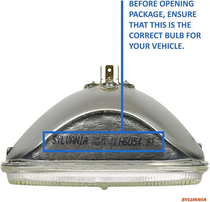SYLVANIA - H6054 SilverStar Sealed Beam Headlight - High Performance Halogen Headlight Replacement (142x200), Brighter & Whiter Light for Added Clarity Down Road and Sideroad, (Contains 1 Bulb)