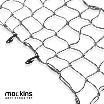 Mockins 36"x20" Heavy Duty Cargo Net for Pickup Truck, SUV, & Car | Elastic Truck Bed Cargo Net Stretches Up to 75"x40" | 6mm Thick Bungee Net with Hooks & 4"x4" Mesh Squares for Bulky & Small Loads