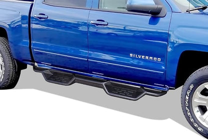 APS Black 6in Drop Down Bars Compatible with Chevy Silverado GMC Sierra 1500 2019-2026 Crew Cab & 2500 HD 3500 HD 2020-2026 (Silverado 1500 LTD Sierra 1500 LD 2022)