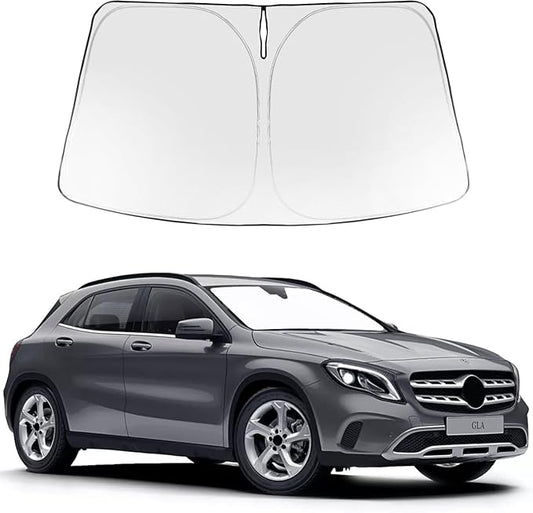 Proadsy 2026 Upgrade Windshield Sun Shade Custom Fit 2015-2020 GLA Foldable Front Sunshade Protector Sun Visor Blocks UV Rays Keep Car Cooler