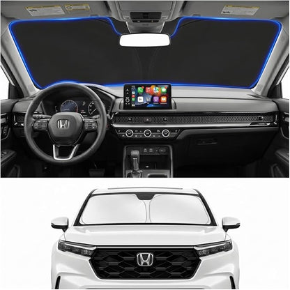 Custom Fit Windshield Sun Shade for Honda CRV CR-V 2023-2026 | Custom Fit Windshield Cover, Blocks UV Rays, Double-Layer Heat Shield, Durable Frame, Easy Fold & Storage