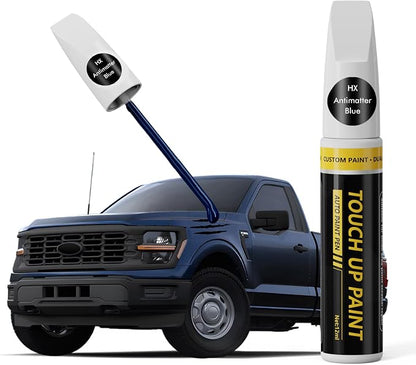 (Antimatter Blue (HX) Car Touch Up Paint for ford, Car Paint Scratch Repair Kit, 2 in 1 Premium Scratch Remover Pen with Exact Color-Matched