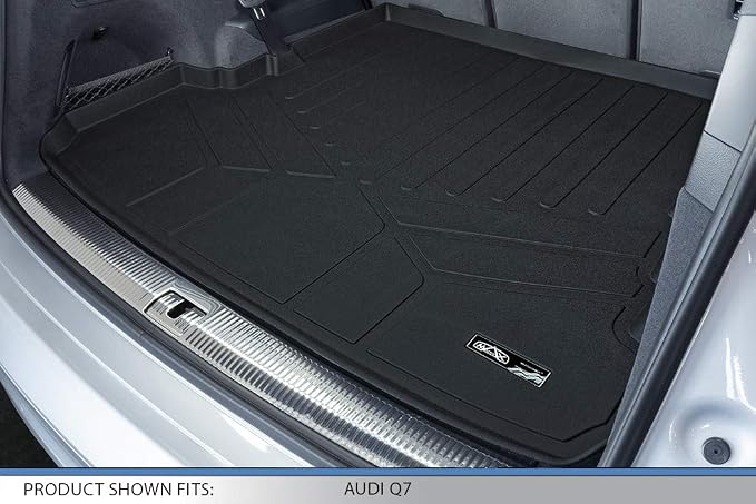 MAXLINER Custom Fit Floor Mats 2 Rows and Cargo Liner Behind 2nd Row Set Compatible with 2017-2025 Audi Q7 / SQ7