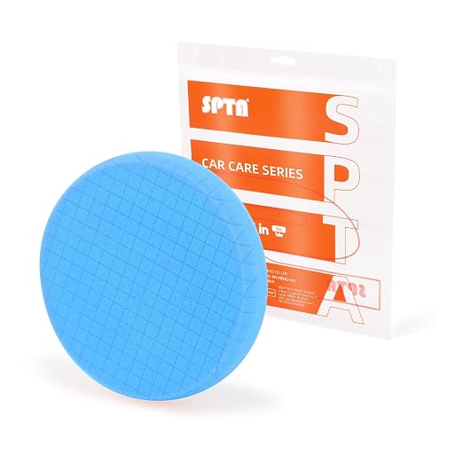 Blue T60 Moderate-Cut Foam Polishing Pads, SPTA 1Pc 5.5 Inch Face for 5 Inch 125mm Backing Plate Compound Buffing Sponge Pads for Car Buffer Polisher Compounding, Polishing and Waxing -FPTSS5B