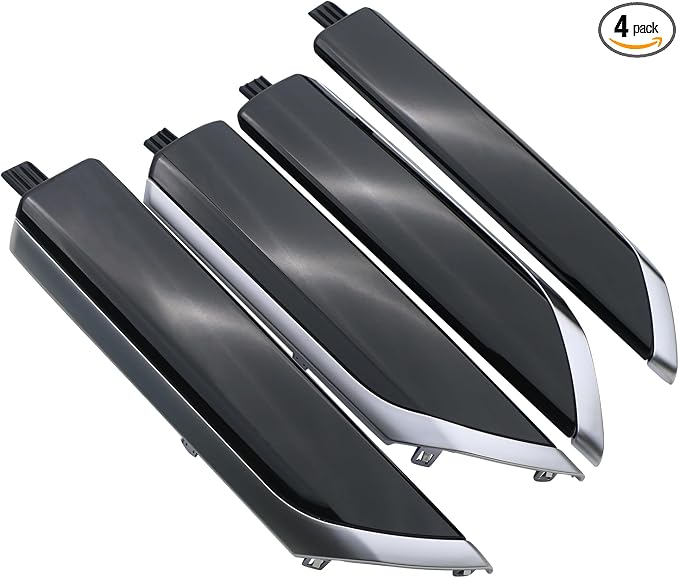 Interior Door Panel Trim Molding Kit Black Compatible with Chevrolet Chevy Silverado & GMC Sierra Crew Cab Truck Door Parts Accessories 2019-2024 Replaces 84469330