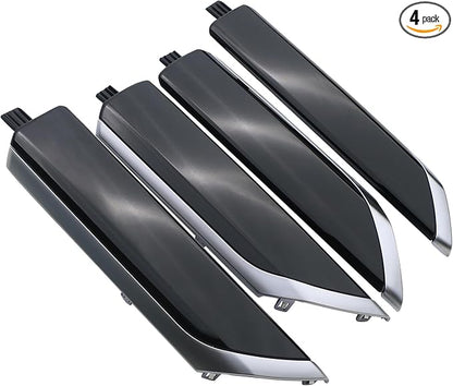 Interior Door Panel Trim Molding Kit Black Compatible with Chevrolet Chevy Silverado & GMC Sierra Crew Cab Truck Door Parts Accessories 2019-2024 Replaces 84469330