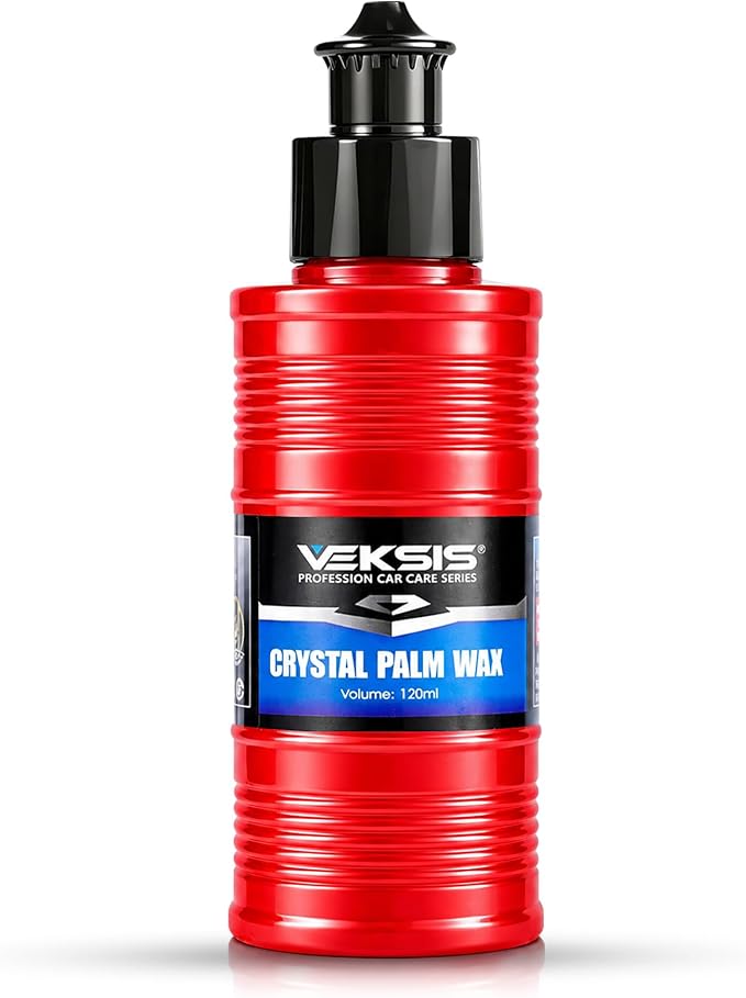 Crystal Palm Wax – 120ml Brazilian Carnauba Car Wax Paste, Natural Car Paint Protection, High Gloss Mirror Shine, UV Protection, Easy to Apply and Wipe Off, for Cars Trucks SUVs