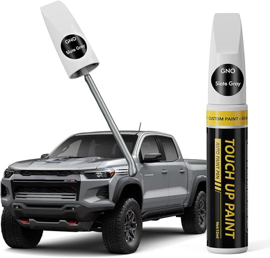 (Slate Gray (GNO) Car Touch Up Paint for GMC, Car Paint Scratch Repair Kit, Quick & Easy Solution, 2 in 1 Scratch Remover Pen with Color-Matched